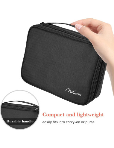 Bolsa Organizadora de Joyería ProCase Negra 23.1x17x7 cm