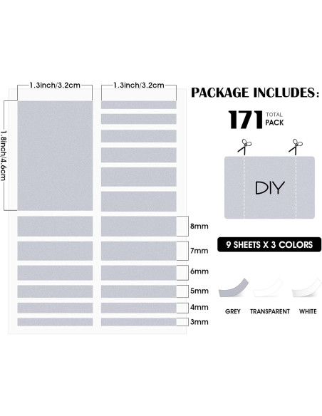 Ajustador de Tamaño de Anillo Hicarer 69 Piezas Transparente