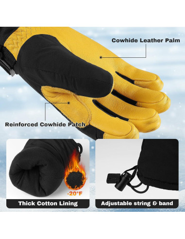 Guantes de Invierno OZERO Mitones Térmicos Impermeables
