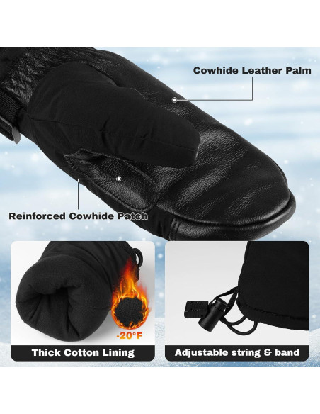 Guantes de Invierno OZERO Mitones Térmicos para Esquiar