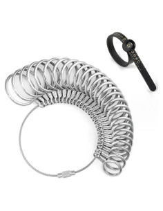 Kit de Medición de Tamaño de Anillo Yzzyemn 31 PZS Acero Inoxidable
