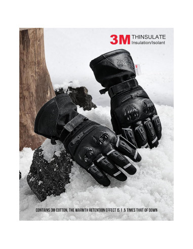 Guantes de Motocicleta Grapelet Invierno XL Impermeables