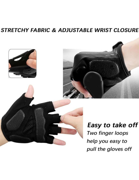 Guantes de Ciclismo MOREOK Unisex con Almohadilla de Gel 5mm