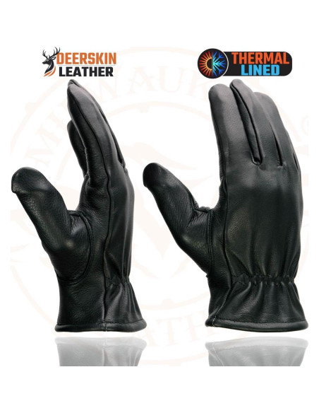 Guantes de motocicleta Milwaukee Leather SH858 de cuero negro
