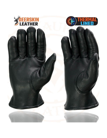 Guantes de motocicleta Milwaukee Leather SH858 de cuero negro