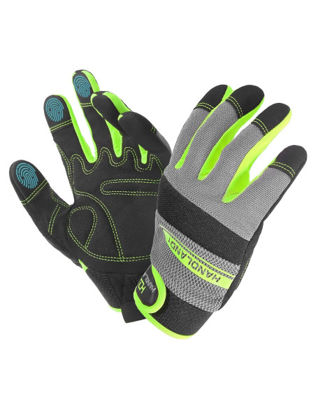 Guantes de Trabajo HANDLANDY 2X Grande Táctiles para Jardín