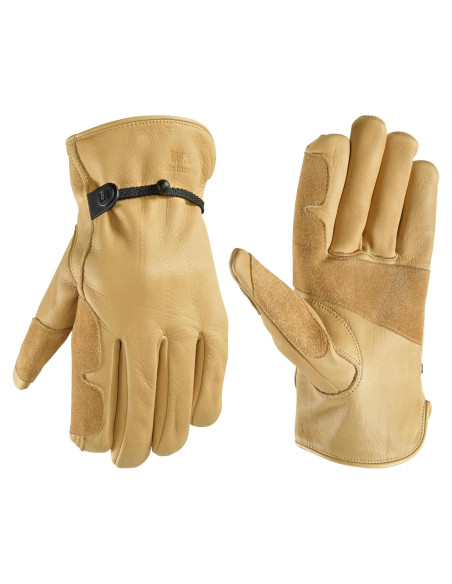 Guantes de Trabajo Wells Lamont Cuero Vacuno Reforzados XXL