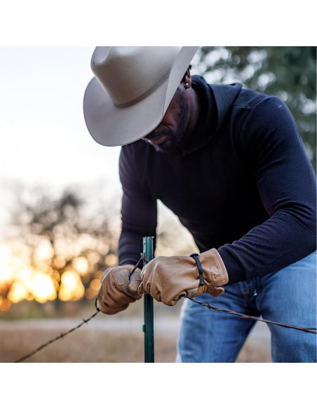 Guantes de Trabajo Wells Lamont Cuero Vacuno Reforzados XXL