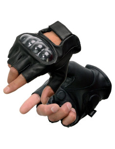 Guantes sin dedos Milwaukee Leather para hombres - Cuero