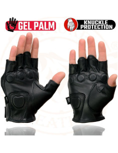 Guantes sin dedos Milwaukee Leather para hombres - Cuero 2