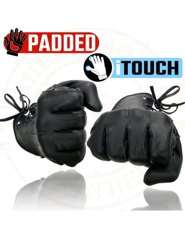 Guantes de Moto Milwaukee Leather MG7770 Mujer Cuero Negro