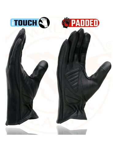 Guantes de Moto Milwaukee Leather MG7770 Mujer Cuero Negro