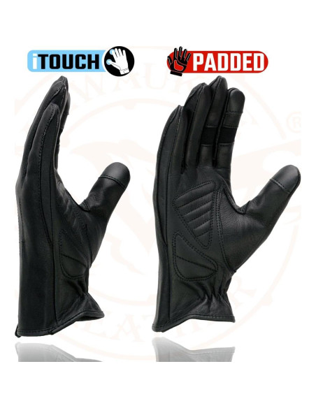 Guantes de Moto Milwaukee Leather MG7770 Mujer Cuero Negro