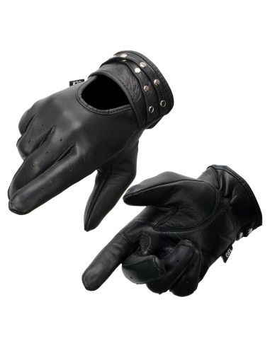 Guantes de moto Milwaukee Leather MG7765 mujer cuero negro