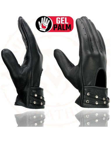 Guantes de moto Milwaukee Leather MG7765 mujer cuero negro
