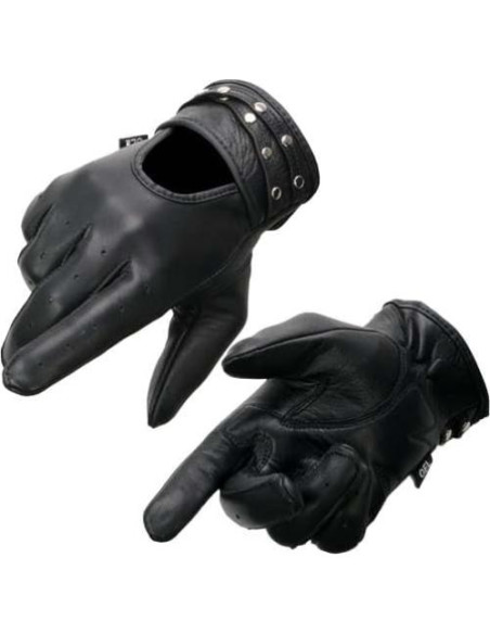 Guantes de moto Milwaukee Leather MG7765 mujer cuero negro