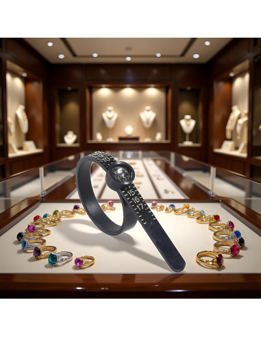 Medidor de Anillos Reutilizable Enyolidimk 1-17 con Lupa