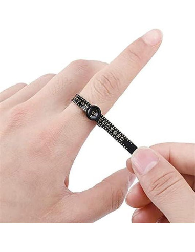 Medidor de Anillos Reutilizable Enyolidimk 1-17 con Lupa