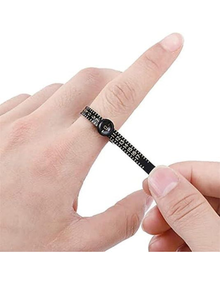 Medidor de Anillos Reutilizable Enyolidimk 1-17 con Lupa