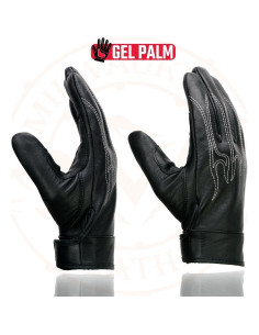 Guantes de Cuero Negro Milwaukee Leather SH820 con Palma de Gel 2