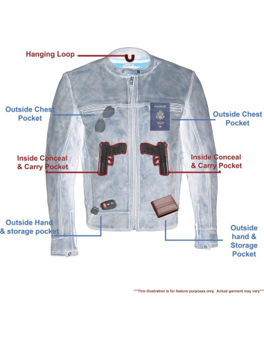 Chaqueta de motocicleta cuero marrón Milwaukee 3X grande