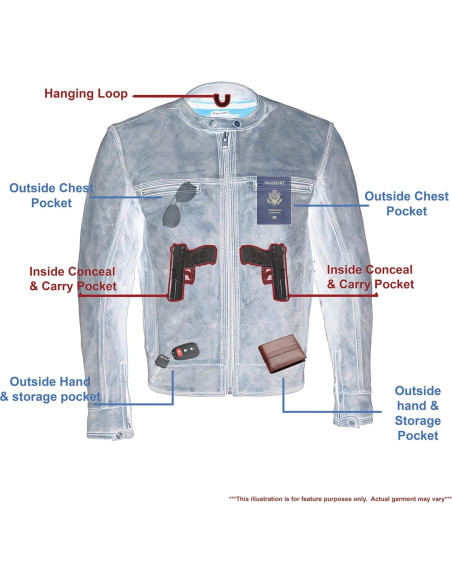 Chaqueta de motocicleta cuero marrón Milwaukee 3X grande