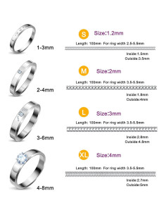 Medidor de Anillos Hicarer 96 Piezas Ajustadores y Herramientas 2