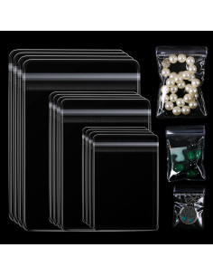 Bolsas de Joyería Clabby Transparentes 120 Piezas 5x7cm 7x10cm 9x13cm 2