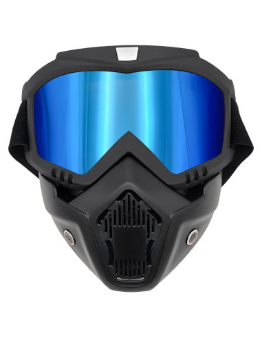 Gafas de Motocross DXNQ Azul Hielo Anti-UV Ajustables
