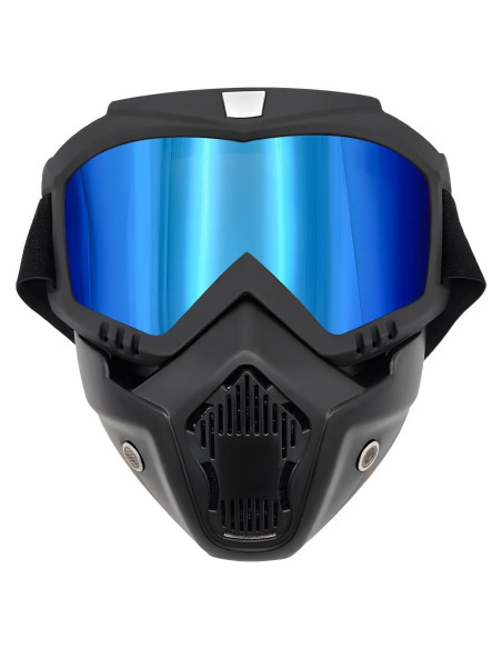 Gafas de Motocross DXNQ Azul Hielo Anti-UV Ajustables
