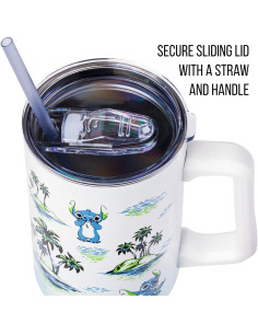 Vaso Acero Inoxidable Silver Buffalo Lilo y Stitch 1.18L 2