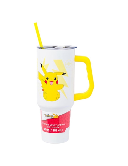 Vaso Térmico Acero Inoxidable Silver Buffalo Pikachu 1.18L