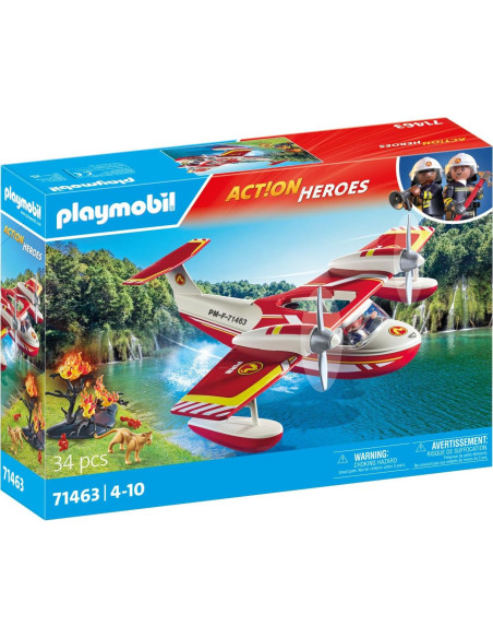 Aeronave de Bomberos Playmobil 71463 con 34 Accesorios