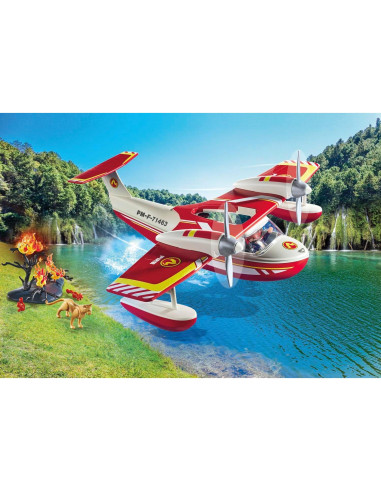 Aeronave de Bomberos Playmobil 71463 con 34 Accesorios