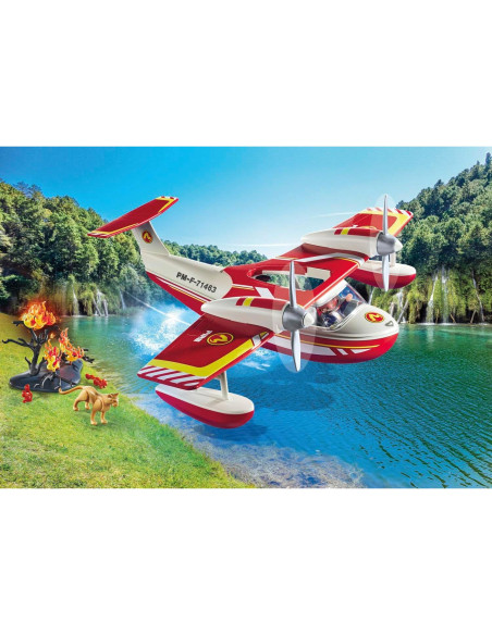 Aeronave de Bomberos Playmobil 71463 con 34 Accesorios