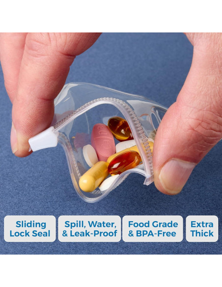 Bolsas de Pouch para Pastillas MEDca - 12 Pcs Reutilizables