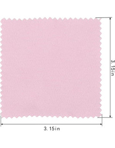 50 Paños de Limpieza de Joyería EYAKEG Rosa 8x8cm 2