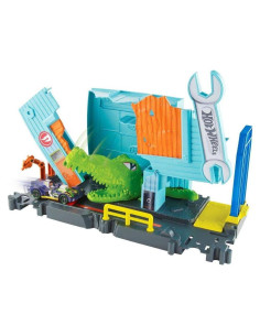 Hot Wheels Garaje del Cocodrilo + Set de Juego + 5 Acciones