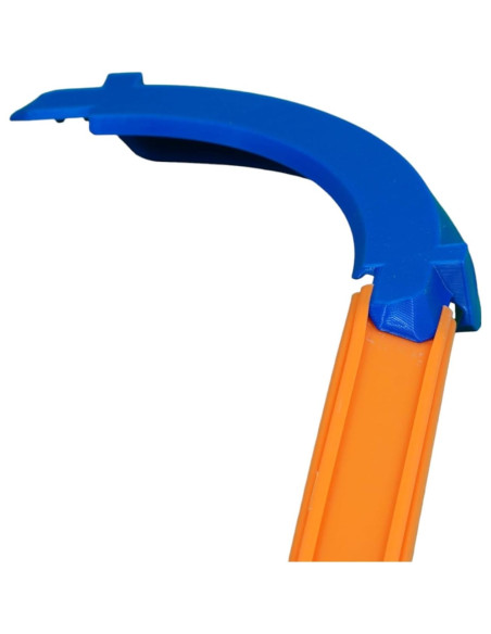 Curva Banca 90 Grados Hot Wheels Naranja Conectores Integrados