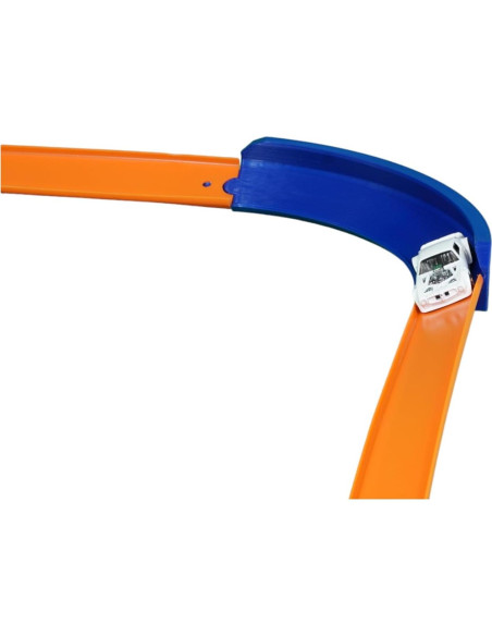 Curva Banca 90 Grados Hot Wheels Naranja Conectores Integrados