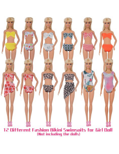 42 Piezas Ropa de Muñeca 30 cm Trajes de Baño y Accesorios 2