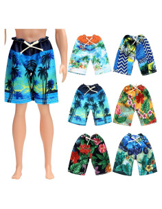 Bencailor 6 Pcs Pantalones Cortos de Playa para Muñecas