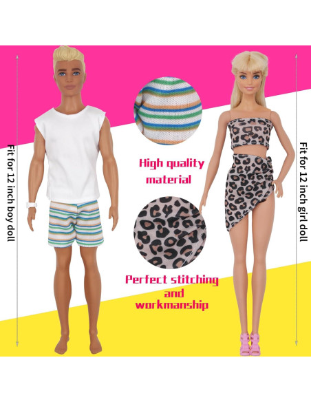 42 Piezas Ropa de Muñeca 30 cm Trajes de Baño y Accesorios