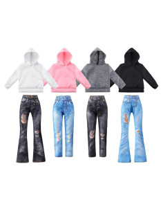 Bencailor 8 Piezas Ropa de Muñeca Algodón y Mezclilla