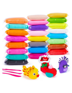 Arcilla Mágica EDIFON 24 Colores No Tóxica con Herramientas