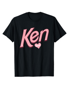 Camiseta Barbie Ken Amor - Licenciada Mattel - Negro - Pequeño