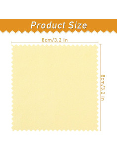 Paquete de 50 Paños de Limpieza de Joyería Outus Amarillo 2