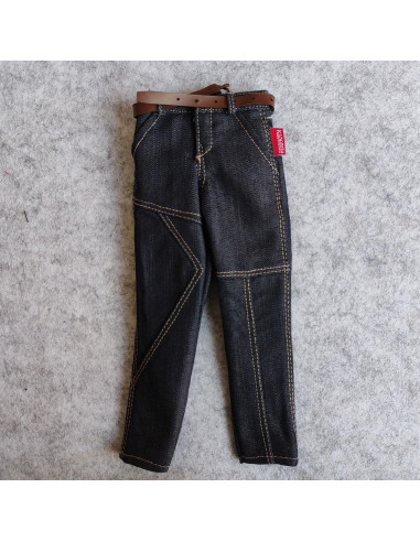 2 Pantalones Jeans Clásicos Azul para Muñeco 1/6 SSbeauty