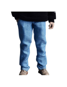 Pantalones de Jeans Denim Meetoget 1/12 para Muñeco Azul