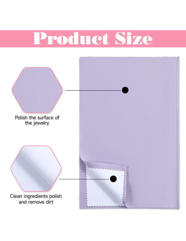 Paño Limpiador de Joyería Aeaocvo 30.5 x 25 cm Microfibra